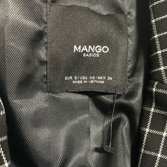 Mango One Button Patterned Lapel-collar Blazer - Picture 6 of 7